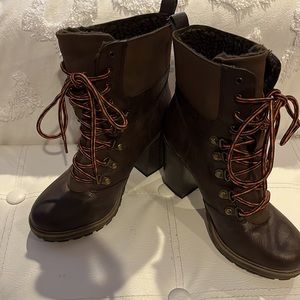 Block Heel Combat Boots